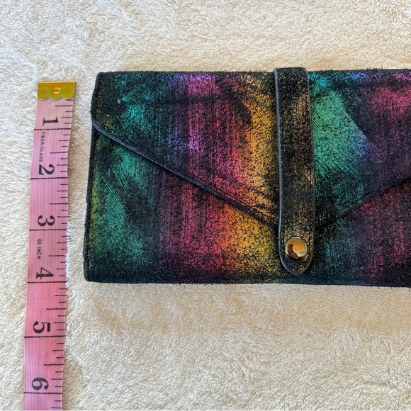 AIMEE KESTENBERG RAINBOW OIL SLICK FOLDOVER WALLET - Picture 7 of 9